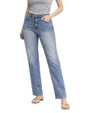 FRYE Women’s Straight Leg High Waisted Jeans in Medium Wash